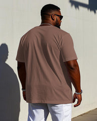 Men's Plus Size Earthy Slogan Print Short Sleeve T-shirt