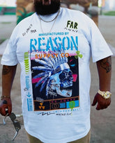 Casual fashion college style round neck short sleeve t-shirt