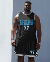 Men's Plus Size Basketball 77 Sports Two-piece Vest