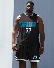 Men's Plus Size Basketball 77 Sports Two-piece Vest