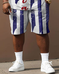 Independence Day Simple Flag Print Large Men's Set