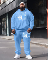 Men's Big and Tall Dice Stars lucky Club Hoodie Two-Piece Set