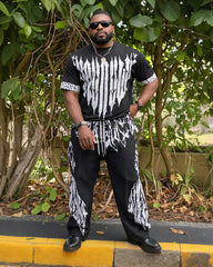 Big Shot. Revenge Printed Suit Short Sleeve Trousers 2