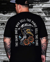 Men's Plus Size Street Fashion The Same Ones Who Sell The Panic Sell The Cure Printed Round Neck Short Sleeve T-Shirt