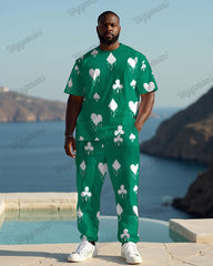 Couple's Endless Love T-shirt Trousers Suit Large Size