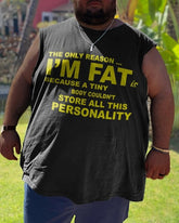 Plus Size Black I 'm Fat Vest