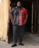 Men's Plus Size Striped Gradient Print Walking Suit