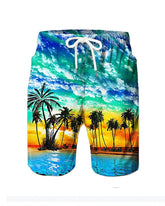 Beach Quick-drying Fabric Green Sky Swimming Trunks Big & Tall Men's