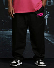 Big & Tall Men's Graffiti Paradise Alphabet Print T-Shirt Trousers Suit