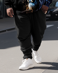 Big Men's Casual Lion Two Piece Sweatshirt