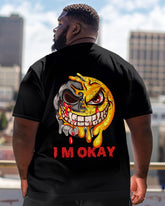 I'm Okay Skull Crewneck Short Sleeve Men's Big & Tall T-Shirt