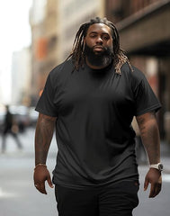 Men's Big and Tall Shirts Crew Neck Short Sleeve Plain Plus Size Large Tee T-Shirt Top