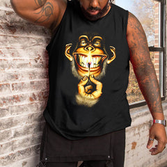 Plus Size Men's Print Tank Top