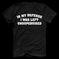 Big & Tall Men’s Casual In My Defense Lettering Short Sleeve T-shirts