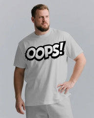 OOPS! Slogan T-shirt & Pants Set
