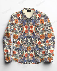 Dream Garden Cotton Long Sleeve Shirt Men's Plus Size