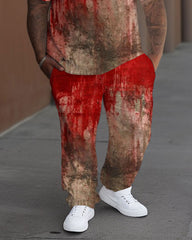 Big Guys I'm Fine Bloody Print T-Shirt Trousers Set