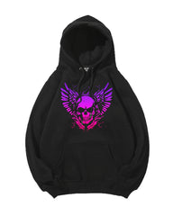 Cotton Material-Romantic Powder Skull Big Men's Loose Hoodie
