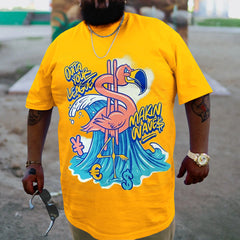 Plus Size Yellow Makin Waves T-Shirt