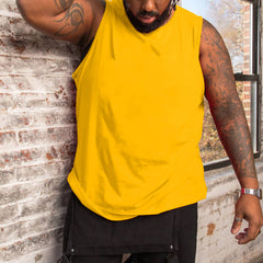 Men's Plus Size Solid Color Tank Top
