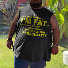 Plus Size Black I 'm Fat Vest