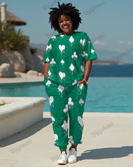 Couple's Endless Love T-shirt Trousers Suit Large Size