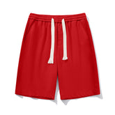 Men's Big and Tall Solid Color Workout Shorts with Drawstring