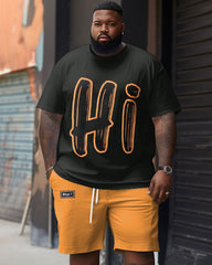 Street Casual Hi Letter Print Large Men's Suit