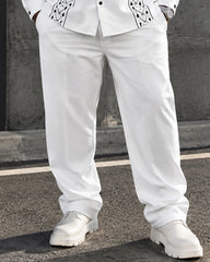 Big & Tall Men's Ethnic Pattern Long Sleeve Shirt Pants Set