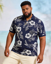 Big & Tall Men's Paisley-Print Short-Sleeved Polo Shirt