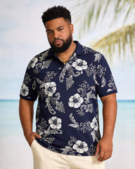 Big & Tall Men's Paisley-Print Short-Sleeved Polo Shirt