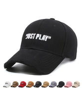 "Just Play" Stereo Letter Embroidered Baseball Cap Cap