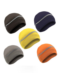 Outdoor Cycling Fleece Hat Lined With Sports Reflective Strip Hat