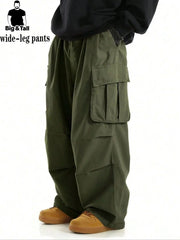 MEN'S PLUS SIZE WIDE-LEG CARGO PANTS