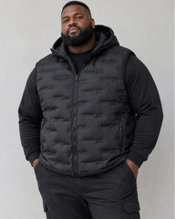 M-8XL Men's Plus Size Warm Cotton Hooded Sleeveless Jacket Vest
