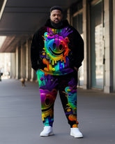 Men's Big & Tall Rainbow 3D Smiley Hoodie Set of Two