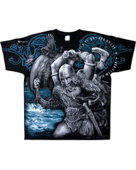 Big People's Viking Attack T-Shirt-Rock Top T-Shirt