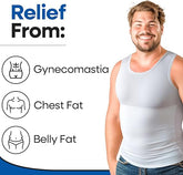 L-4XL Big & Tall Men's Abdominal And Chest Vest | Body Shaping Underwear Compression Vest |