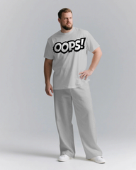 OOPS! Slogan T-shirt & Pants Set