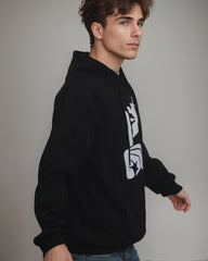 Forbidden Abstract Printed Oversized Cotton Hoodie