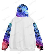 Couple Matching Aurora Snowflake Plus Size Hoodie Sweatpants Set