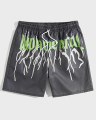 Men's Plus Size Sport Street Lightning Shorts