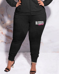 Women's Plus Size Blessed Periodt Hoodie Set