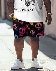 I'm Okay With Skull Print Large Men's Suit