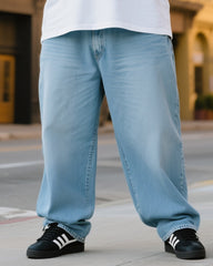 Plus Size MEN'S HELL YEAH PRINT T-SHIRT Denim PANTS Suit