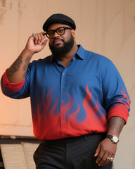 Big Boy Essential 2025 Fashion Flame Long Sleeve Shirt Trousers Suit