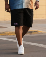 Big Men's Gradient Short Sleeve Shirt Shorts Suit