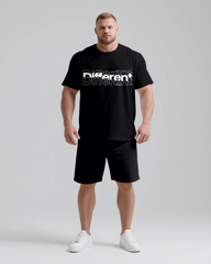 Different Slogan T-shirt 2-Piece Set