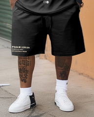 Men's Plus Size God's Work.Psalm 139:14 Two-piece Set