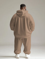 Men's Daily Casual Khachi Alphabet Print Plus Size Hoodie Suit